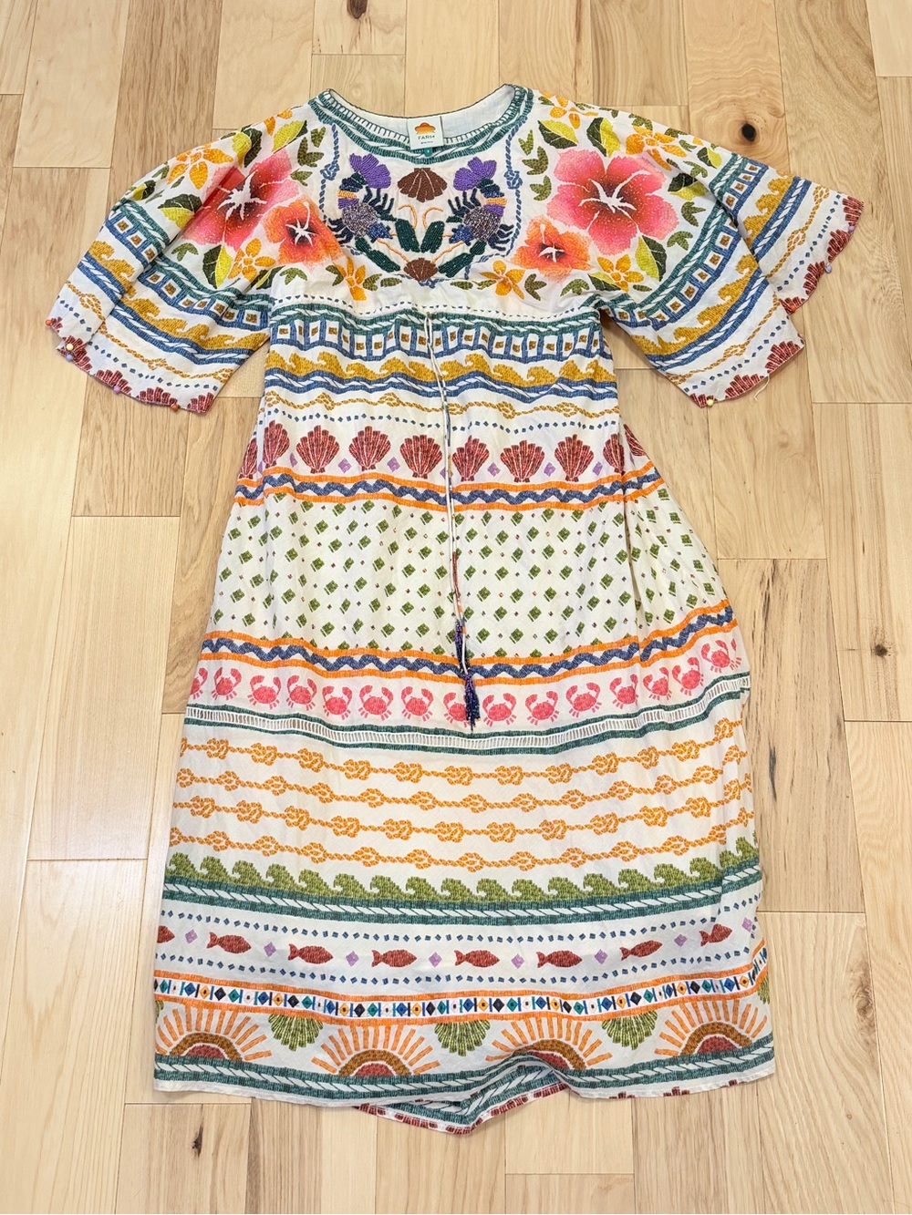 Farm Rio Women’s Salt Island Midi Dress - Picture 2 of 7
